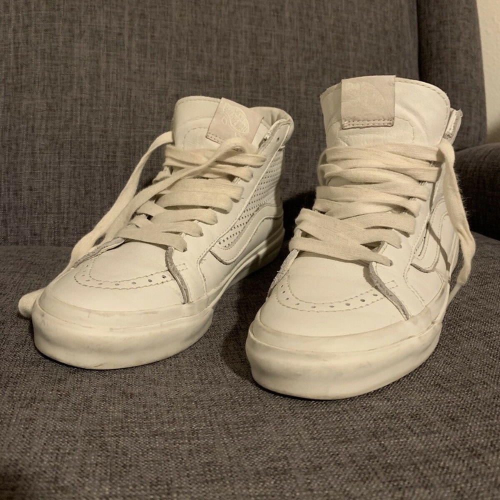 Vans White Cream Color High Top Sneakers Sz6